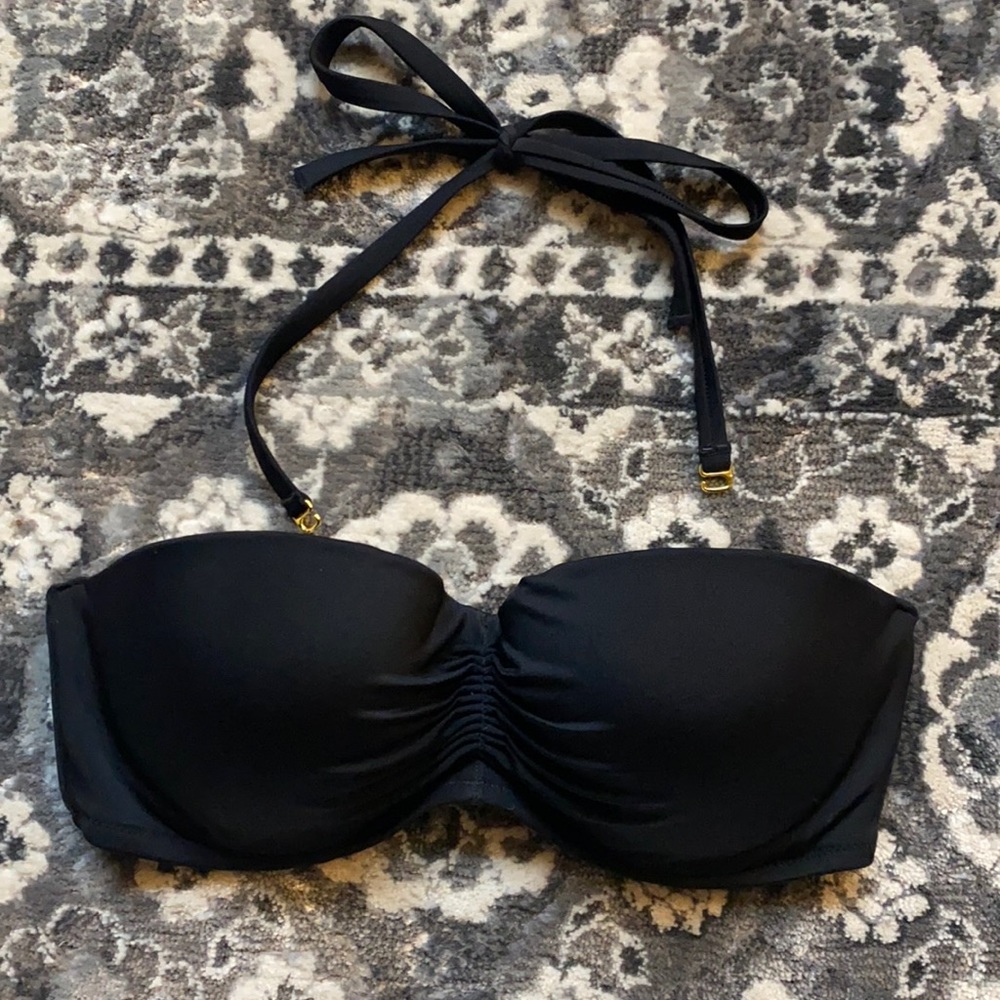 EUC strapless black bikini top
